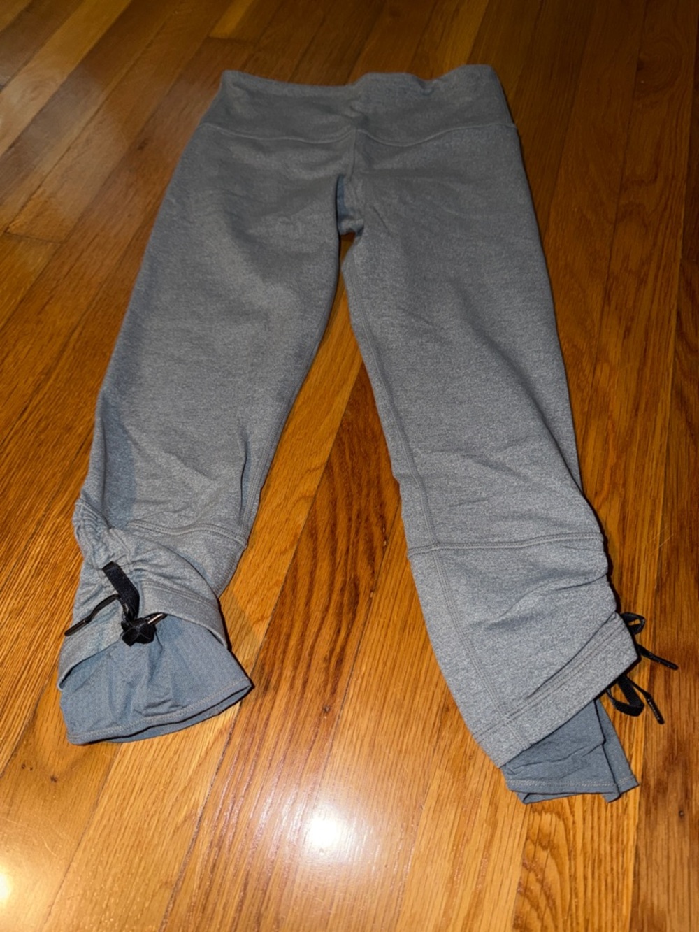 lululemon athletica Gray Drawstring Capri Leggings